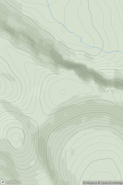 Thumbnail image for Beinn Dearg West Top [Loch Broom to Strath Oykel] showing contour plot for surrounding peak
